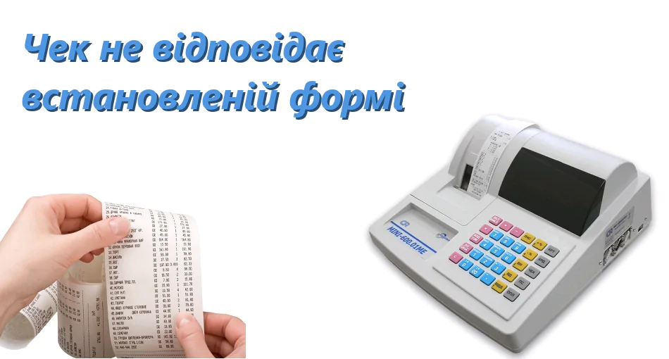 Чек не відповідає вимогам